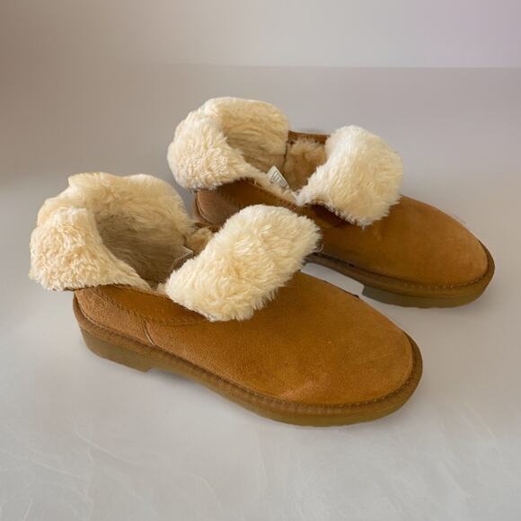 UGG “Mckay” Chestnut Suede Sheepskin Ankle Mini Boots Booties Size 6 Women NEW - Picture 13 of 13